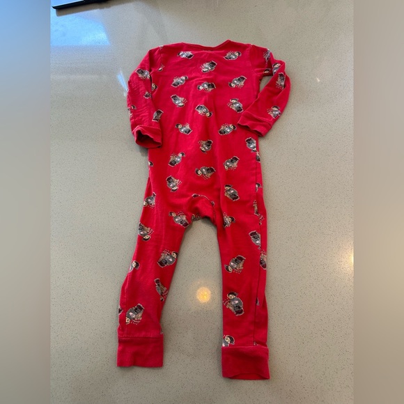 Polo Ralph Lauren Teddy Bear Sled Romper Pajamas Long Sleeve Bodysuit 18-24M - Picture 2 of 6
